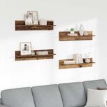 Casa si Gradina - Mobilier - Biblioteci si rafturi - Rafturi - Semele de perete cu raft 4 pcs Lemn Vechi 80 x 11,5 x 18 cm - Infinity.ro