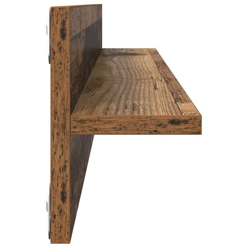 Casa si Gradina - Mobilier - Biblioteci si rafturi - Rafturi - Semele de perete cu raft 4 pcs Lemn Vechi 80 x 11,5 x 18 cm - Infinity.ro