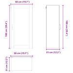 Casa si Gradina - Mobilier - Comode si corpuri - Corpuri bucatarie - Dulap suspendat de bucatarie Stejar inchis 50 x 31 x 100 cm - Infinity.ro