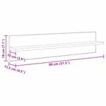 Casa si Gradina - Mobilier - Biblioteci si rafturi - Rafturi - Semele de perete cu raft 4 pcs Lemn Vechi 80 x 11,5 x 18 cm - Infinity.ro