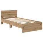 Casa si Gradina - Mobilier - Paturi si accesorii - Paturi - Cadru de pat Stejar Artizanal 90 x 200 cm Lemn compozit - Infinity.ro