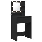 Casa si Gradina - Mobilier - Comode si corpuri - Masute de toaleta - Mese de toaleta pentru dormitor Negru 80 x 39,6 x 135 cm - Infinity.ro