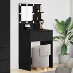 Casa si Gradina - Mobilier - Comode si corpuri - Masute de toaleta - Mese de toaleta pentru dormitor Negru 80 x 39,6 x 135 cm - Infinity.ro