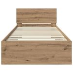 Casa si Gradina - Mobilier - Paturi si accesorii - Paturi - Cadru de pat Stejar Artizanal 90 x 200 cm Lemn compozit - Infinity.ro