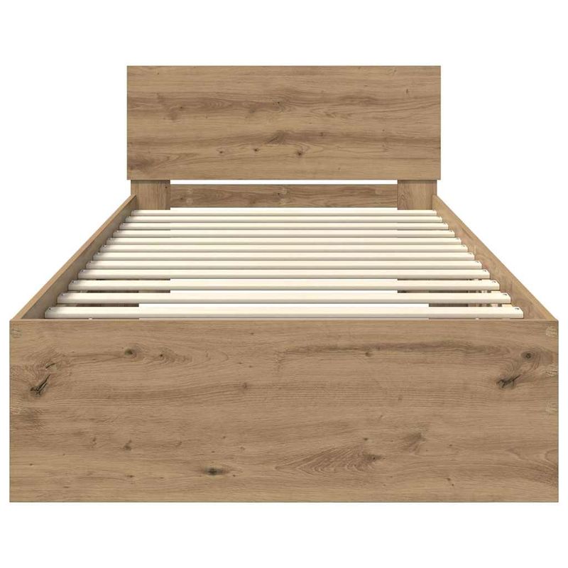 Casa si Gradina - Mobilier - Paturi si accesorii - Paturi - Cadru de pat Stejar Artizanal 90 x 200 cm Lemn compozit - Infinity.ro