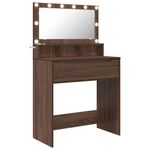 Casa si Gradina - Mobilier - Comode si corpuri - Masute de toaleta - Mese de toaleta pentru dormitor cu sertar Stejar inchis - Infinity.ro