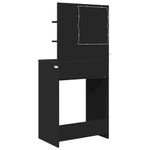 Casa si Gradina - Mobilier - Comode si corpuri - Masute de toaleta - Mese de toaleta pentru dormitor Negru 80 x 39,6 x 135 cm - Infinity.ro