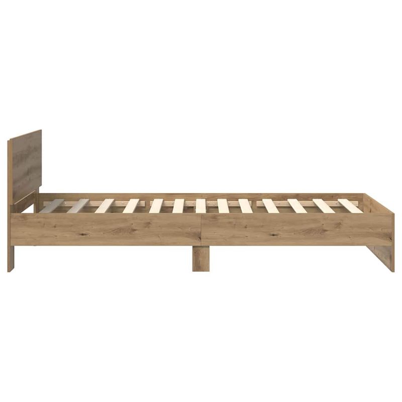 Casa si Gradina - Mobilier - Paturi si accesorii - Paturi - Cadru de pat Stejar Artizanal 90 x 200 cm Lemn compozit - Infinity.ro