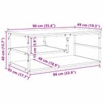 Casa si Gradina - Mobilier - Mese si birouri - Masute de cafea - Masa de cafea Stejar Artizanal 90 x 49 x 40 cm Lemn compozit - Infinity.ro