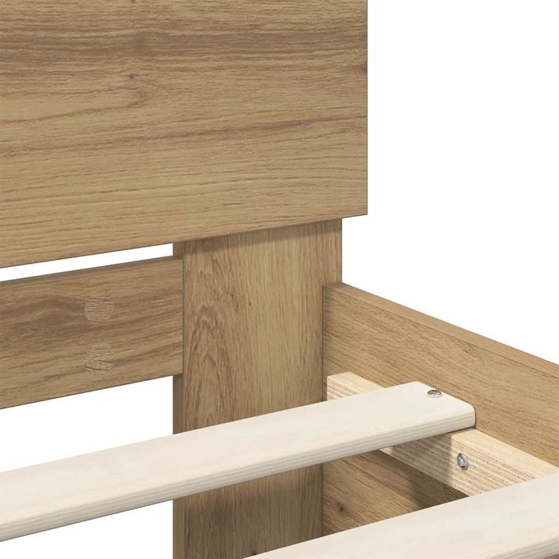 Casa si Gradina - Mobilier - Paturi si accesorii - Paturi - Cadru de pat Stejar Artizanal 90 x 200 cm Lemn compozit - Infinity.ro