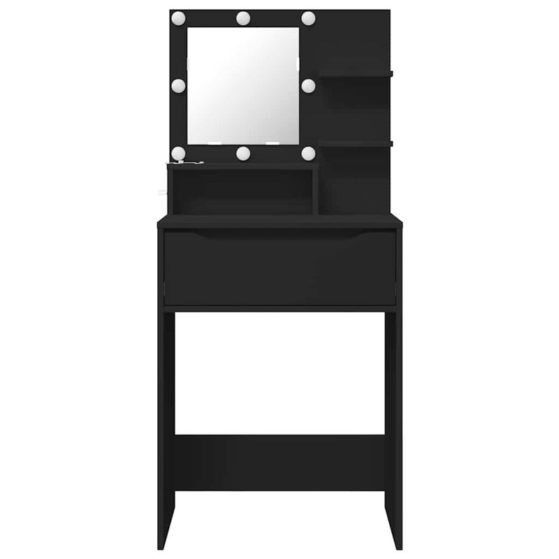 Casa si Gradina - Mobilier - Comode si corpuri - Masute de toaleta - Mese de toaleta pentru dormitor Negru 80 x 39,6 x 135 cm - Infinity.ro