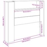 Casa si Gradina - Mobilier - Paturi si accesorii - Accesorii paturi - Tablie de pat cu LED, albastru, 83x16x78/88 cm, textil - Infinity.ro