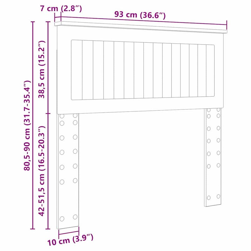 Casa si Gradina - Mobilier - Paturi si accesorii - Accesorii paturi - Tablie de pat cu aripioare gri taupe 83x23x78/88 cm textil - Infinity.ro