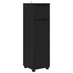 Casa si Gradina - Mobilier - Mobilier baie - Corpuri baie - Dulap de Baie cu sertar Negru 30,5 x 30 x 101 cm Lemn compozit - Infinity.ro