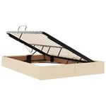 Casa si Gradina - Mobilier - Paturi si accesorii - Paturi - Pat cu lumini cu banda LED Creme 140 x 200 cm tesatura - Infinity.ro