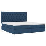 Casa si Gradina - Mobilier - Paturi si accesorii - Paturi - Pat cu lumini cu banda LED albastru 200 x 200 cm tesatura - Infinity.ro