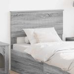 Casa si Gradina - Mobilier - Paturi si accesorii - Accesorii paturi - Tablie de pat cu aripioare gri deschis 83x16x78/88 cm textil - Infinity.ro
