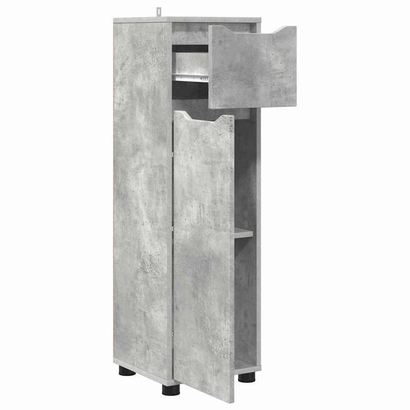 Casa si Gradina - Mobilier - Mobilier baie - Corpuri baie - Dulap de Baie Gri din beton 30,5 x 30 x 101 cm Lemn compozit - Infinity.ro