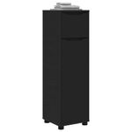 Casa si Gradina - Mobilier - Mobilier baie - Corpuri baie - Dulap de Baie cu sertar Negru 30,5 x 30 x 101 cm Lemn compozit - Infinity.ro