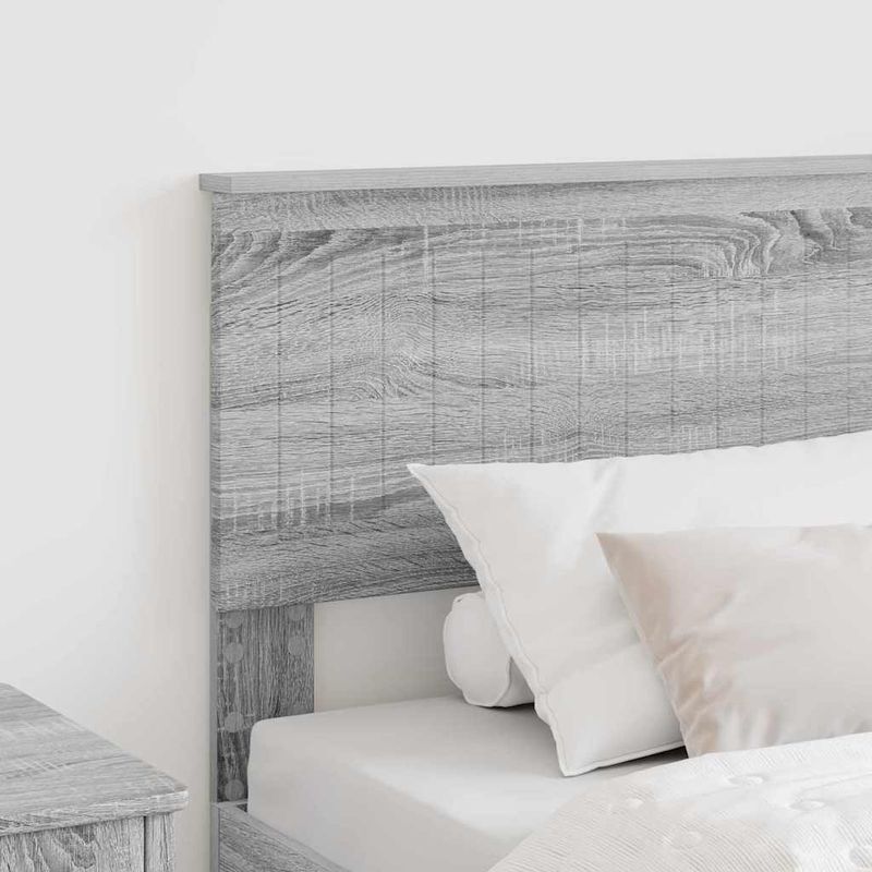 Casa si Gradina - Mobilier - Paturi si accesorii - Accesorii paturi - Tablie de pat cu aripioare gri deschis 83x16x78/88 cm textil - Infinity.ro