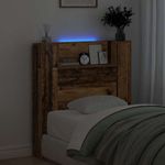 Casa si Gradina - Mobilier - Paturi si accesorii - Accesorii paturi - Tablie de pat cu LED, albastru inchis, 200x5x78/88 cm, catifea - Infinity.ro