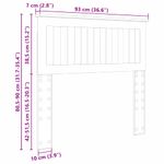 Casa si Gradina - Mobilier - Paturi si accesorii - Accesorii paturi - Tablie de pat cu aripioare, albastru, 103x23x118/128 cm, textil - Infinity.ro