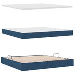 Casa si Gradina - Mobilier - Paturi si accesorii - Paturi - Pat cu lumini cu banda LED albastru 200 x 200 cm tesatura - Infinity.ro