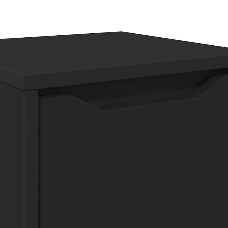 Casa si Gradina - Mobilier - Mobilier baie - Corpuri baie - Dulap de Baie cu sertar Negru 30,5 x 30 x 101 cm Lemn compozit - Infinity.ro