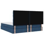 Casa si Gradina - Mobilier - Paturi si accesorii - Paturi - Pat cu lumini cu banda LED albastru 200 x 200 cm tesatura - Infinity.ro