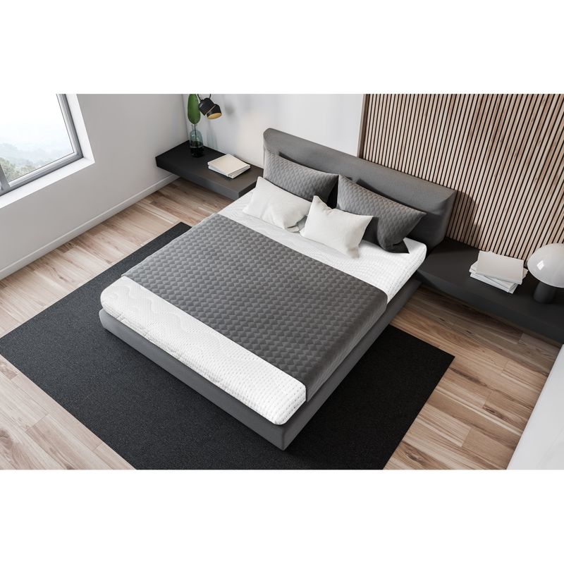 Casa si Gradina - Mobilier - Saltele si somiere - Toppere - Topper Saltea Best Sleep H 7 cm spuma poliuretanica, 140 x 190 cm, husa Ioni de Argint Detasabila - Infinity.ro