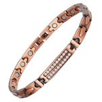 Fashion, accesorii si bijuterii - Femei - Bijuterii femei - Bratari femei - Brațară din cupru electrolitic 99,99% cu 16 magneți din neodim | model vs717 - Infinity.ro