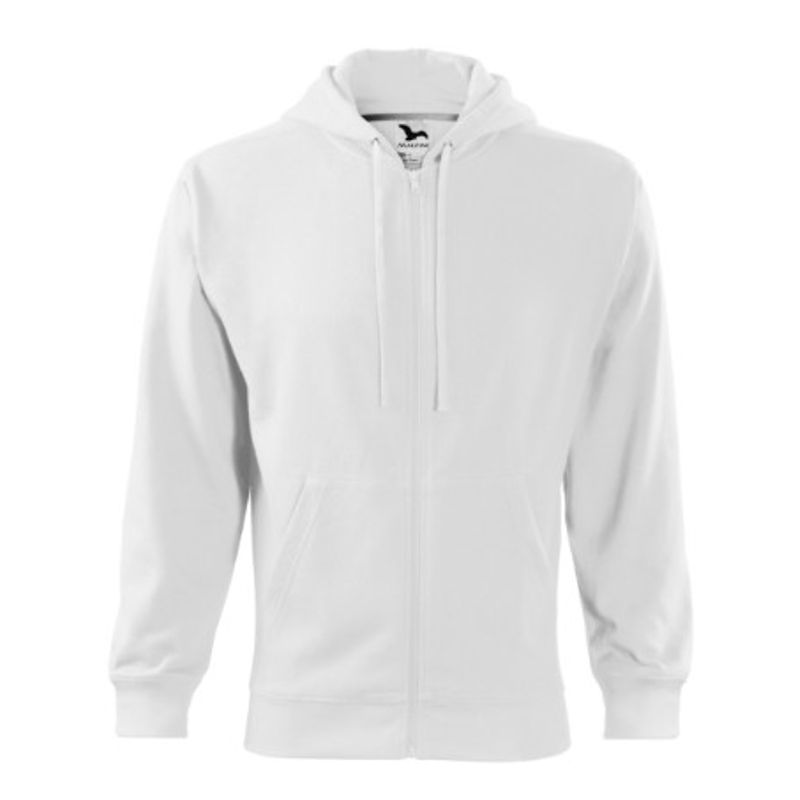 Fashion, accesorii si bijuterii - Barbati - Imbracaminte - Hanorace barbati - Hanorac pentru barbati, Trendy Zipper 410, Malfini S Alb - Infinity.ro