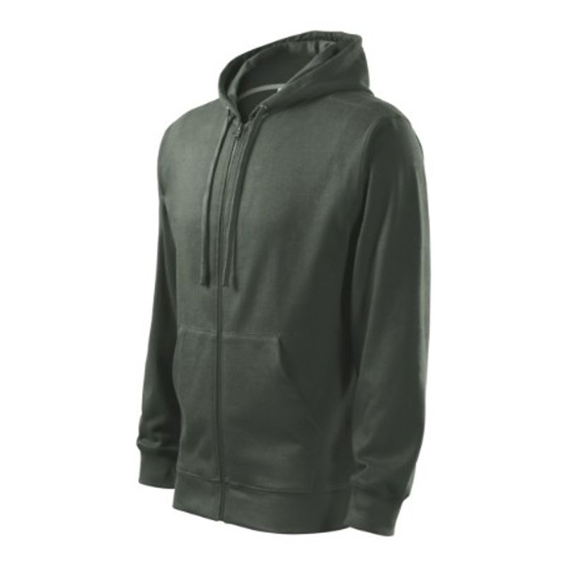 Fashion, accesorii si bijuterii - Barbati - Imbracaminte - Hanorace barbati - Hanorac pentru barbati, Trendy Zipper 410, Malfini Gri 3XL - Infinity.ro