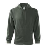 Fashion, accesorii si bijuterii - Barbati - Imbracaminte - Hanorace barbati - Hanorac pentru barbati, Trendy Zipper 410, Malfini Gri 3XL - Infinity.ro
