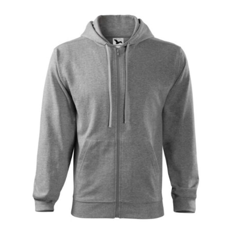 Fashion, accesorii si bijuterii - Barbati - Imbracaminte - Hanorace barbati - Hanorac pentru barbati, Trendy Zipper 410, Malfini Gri L - Infinity.ro