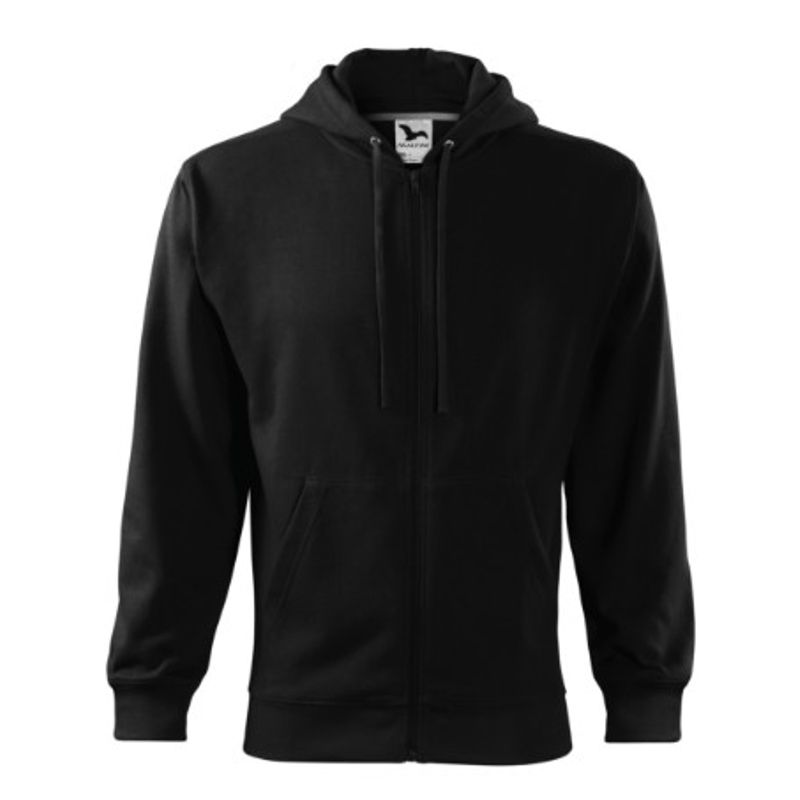 Fashion, accesorii si bijuterii - Barbati - Imbracaminte - Hanorace barbati - Hanorac pentru barbati, Trendy Zipper 410, Malfini Negru L - Infinity.ro