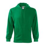 Fashion, accesorii si bijuterii - Barbati - Imbracaminte - Hanorace barbati - Hanorac pentru barbati, Trendy Zipper 410, Malfini Verde mediu 3XL - Infinity.ro