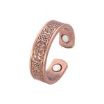 Fashion, accesorii si bijuterii - Femei - Bijuterii femei - Inele femei - Inel cupru XTERRA 99,99% pur cu 2 magneți neodim Model VS-R132 - Mărime #9 - Infinity.ro