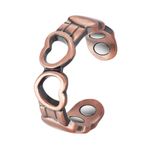 Fashion, accesorii si bijuterii - Femei - Bijuterii femei - Inele femei - Inel cupru pur 99,99% cu 4 magneți terapeutici, model VS-R3, ajustabil și beneficii energetice - Infinity.ro