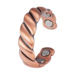 Fashion, accesorii si bijuterii - Femei - Bijuterii femei - Inele femei - Inel din cupru pur 99,99% cu 4 magneți terapeutici - Model VS-R2, circumferință 57,5 mm - Infinity.ro