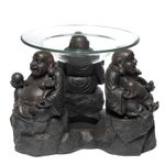 Casa si Gradina - Decoratiuni - Aromaterapie si lumanari - Difuzoare aromaterapie - Lampă ceramică pentru difuzarea uleiului esențial „Trei Buddha” - Infinity.ro