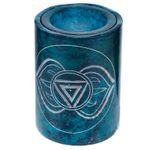 Casa si Gradina - Decoratiuni - Aromaterapie si lumanari - Difuzoare aromaterapie - Lampa aromadifuzoare din steatit pentru difuzarea uleiului esential | Albastru - Infinity.ro