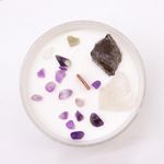 Casa si Gradina - Decoratiuni - Aromaterapie si lumanari - Lumanari si candele - Lumânare din ceară de soia cu cristale naturale | Chakra 7 Sahasrara - Infinity.ro