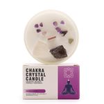 Casa si Gradina - Decoratiuni - Aromaterapie si lumanari - Lumanari si candele - Lumânare din ceară de soia cu cristale naturale | Chakra 7 Sahasrara - Infinity.ro