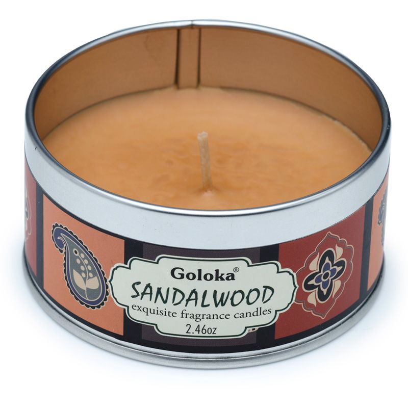 Casa si Gradina - Decoratiuni - Aromaterapie si lumanari - Lumanari si candele - Lumânare Parfumată Goloka în Cutie Metalică, Aromaterapie Sacră pentru Sufletul Tău, Santal * - Infinity.ro