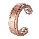 Fashion, accesorii si bijuterii - Femei - Bijuterii femei - Inele femei - Inele de Cupru Pur 99,99% cu Magneți Terapeutici - Model VS-R4, 57,5 mm - Infinity.ro