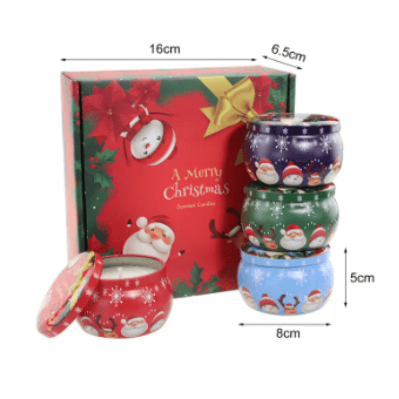 Casa si Gradina - Decoratiuni - Aromaterapie si lumanari - Lumanari si candele - Set 4 lumânări parfumate în cutii metalice „Magia iernii” - Infinity.ro