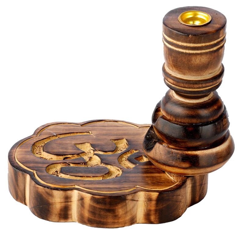 Casa si Gradina - Decoratiuni - Aromaterapie si lumanari - Difuzoare aromaterapie - Cascadă de fum cu reflux (fumigare inversă) „Aum” | Lemn de mango - Infinity.ro