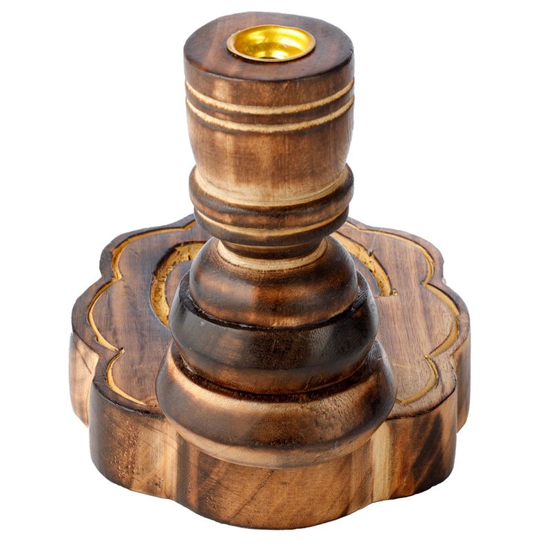 Casa si Gradina - Decoratiuni - Aromaterapie si lumanari - Difuzoare aromaterapie - Cascadă de fum cu reflux (fumigare inversă) „Aum” | Lemn de mango - Infinity.ro