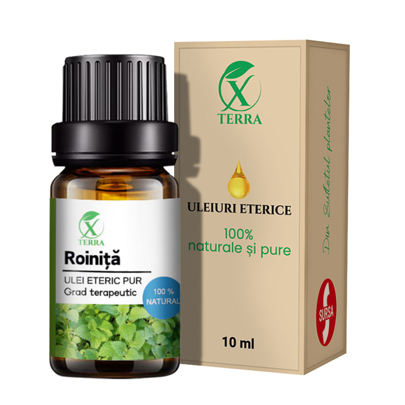 Casa si Gradina - Decoratiuni - Aromaterapie si lumanari - Uleiuri esentiale aromaterapie - Ulei esențial de Roiniță | Ulei eteric 100% natural și pur | 10 ml | XTERRA® - Infinity.ro